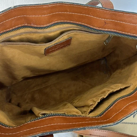 Patricia Nash Lattice Leather Shoulder Tote bag - Picture 6 of 9